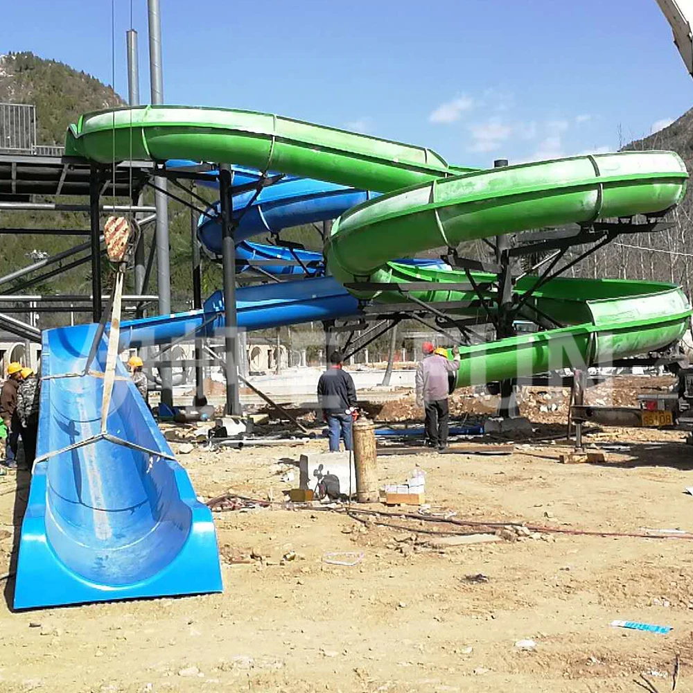 Water Play Equipment Fiberglass Water Slide for Sale Aqua Park