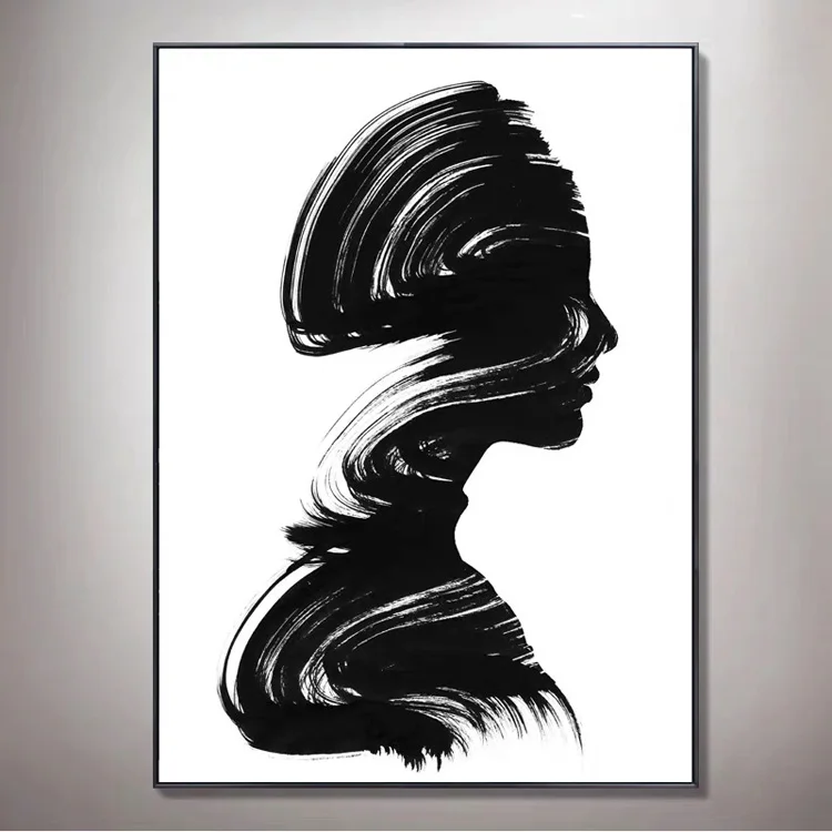 Modern Butterfly Masked Figure Portrait Painting Decorative Canvas Print Wall Artwork Painting on Canvas