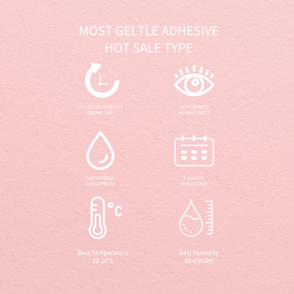 Sensitive UV Adhesive High Quality Low Humidity 7-8 Weeks Lasting Waterproof Super Bonding Extension Eyelash Glue Adhesive