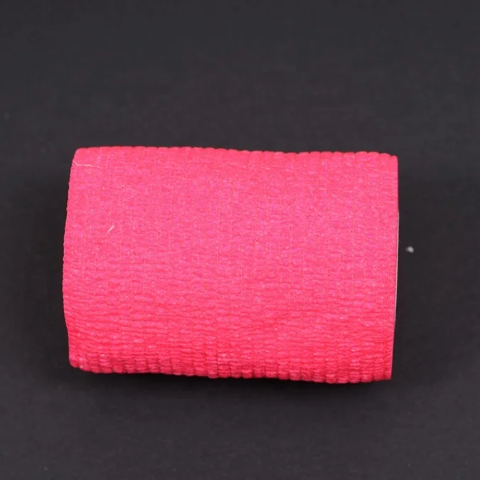 CE manufacture wilko wrap self adhesive nylon latex silk gauze roller emergency red waist bandage