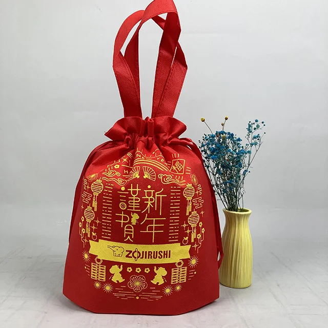 Ramadan Flower Gold Gift Bags Kids Chinese New Year Felt Gift Bag With Logo Small Transparent Insulated Bag For Gift