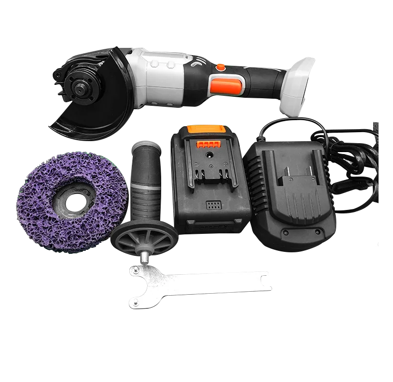 20v li-ion battery electric cordless angle grinder brushless 115mm and attachments