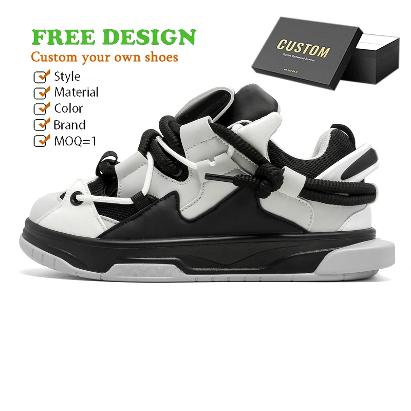 Dropship OEM Sneakers Trendy Fashion Skateboarding Casual Chunky Shoes Women Blank Low Top Shoes Men Custom Logo