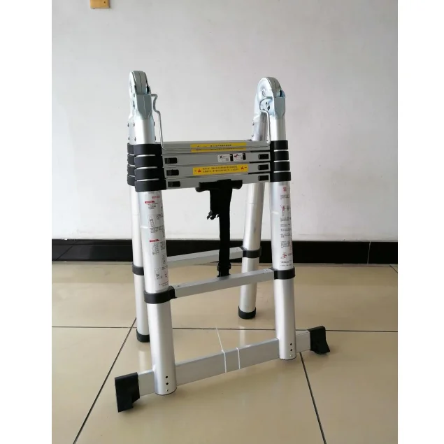 Hot selling aluminum multifunctional folding extension with hinge telescopic ladder 8m
