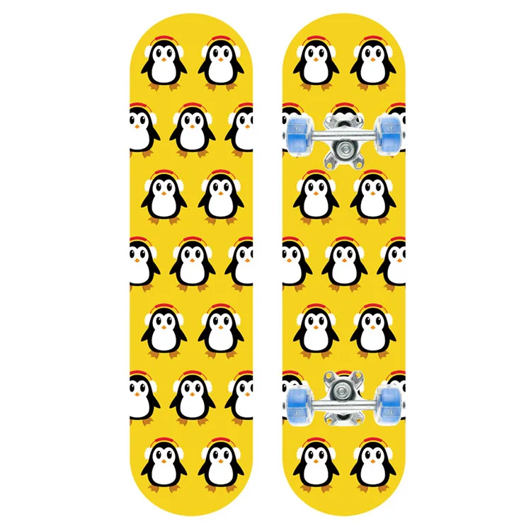 
Multicolor China wood 60cm double kick skateboard for teenager 