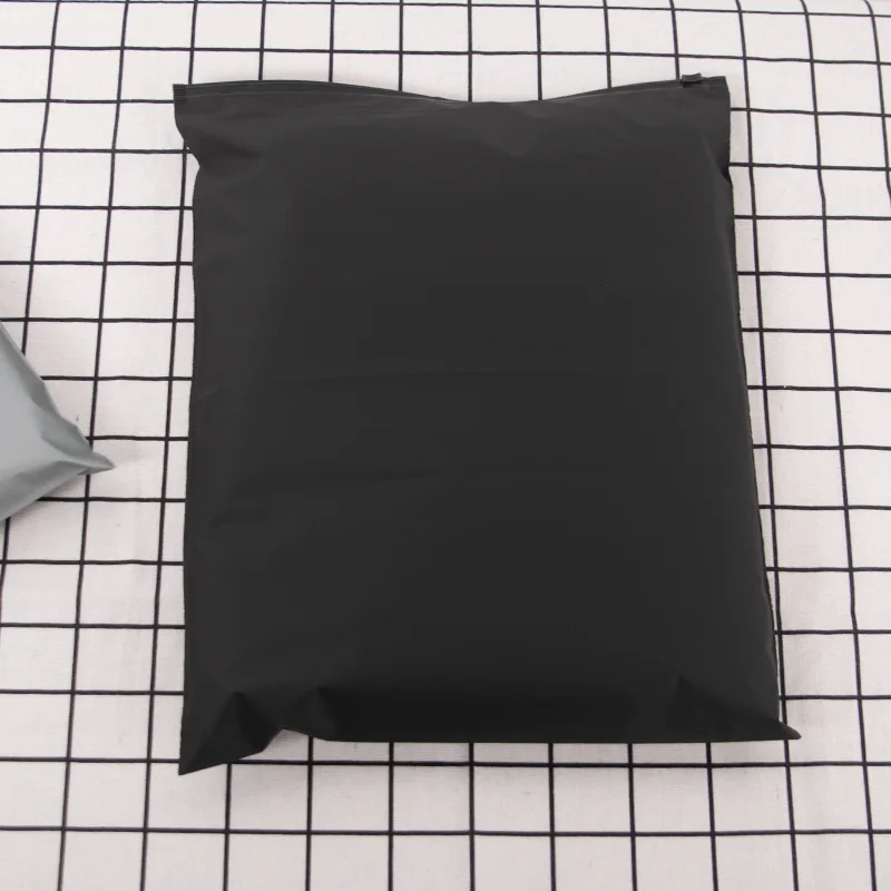 Clear Matte Black Custom Logo Clothing Plastic Packaging Frosted Zip Lock Ziplock Zipper Bag for Clothing