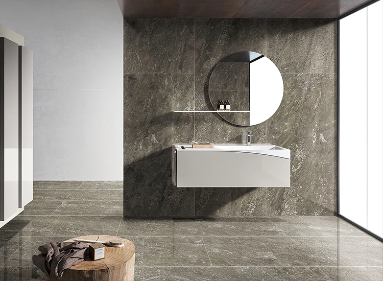 Advanced Grey 4.0 Cement Concert Stone Ceramic Granite Tile Flooring and walls Glazed Kitchen Soft Lapato Porcelain Tiles 120x60