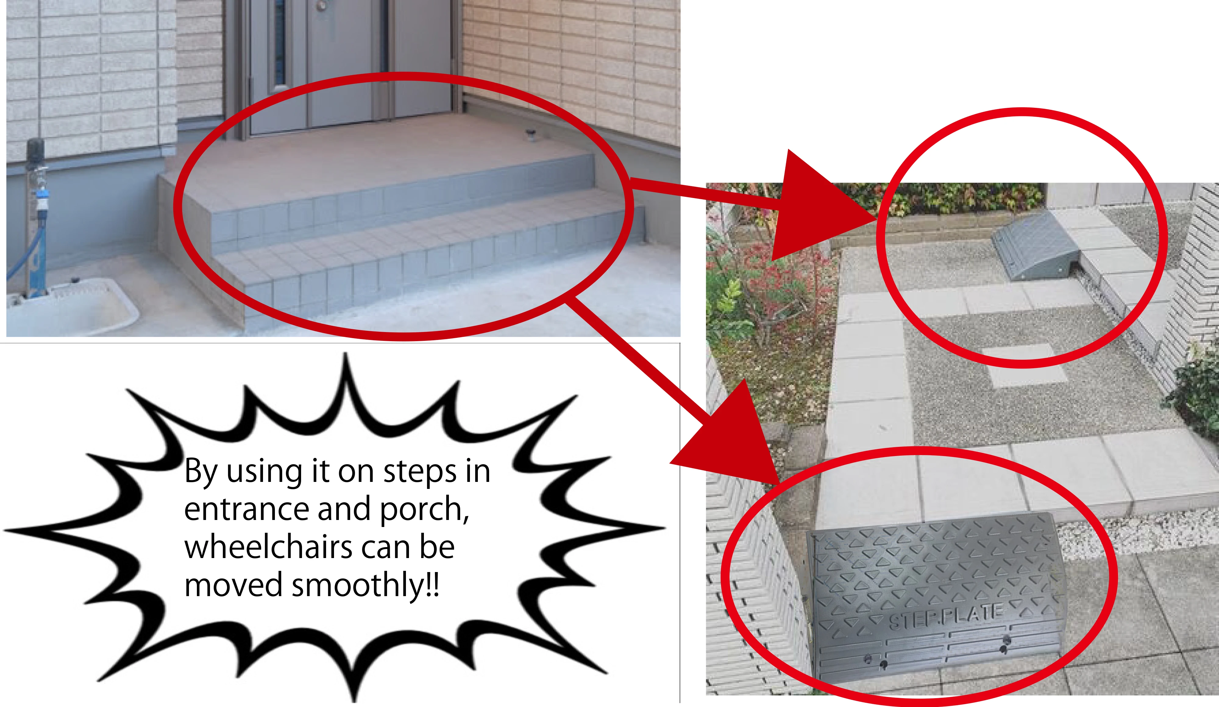 Car ramp automotive service low profile durable lift ramps wheelchair slope stairs access handicap light weight portable