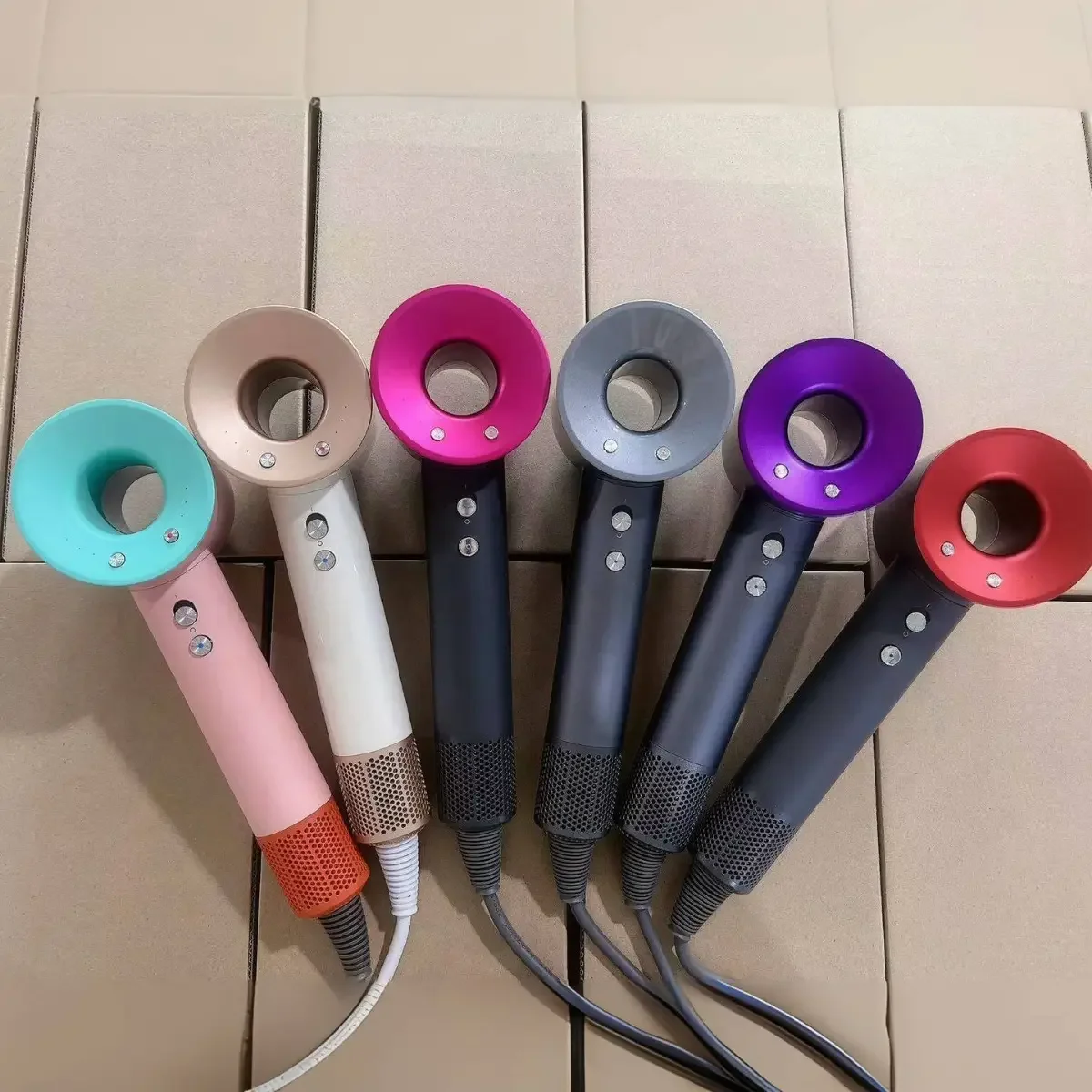 New 2024 air wap Leafless Dysones Hair Dryer 1600w intelligent temperature control negative ion static sonic hair dryer