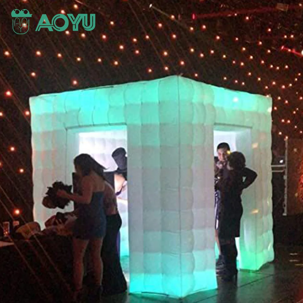 Inflatable Cube Led 360 Photo Booth Enclosure Backdrop Led Wall Party Event Tent For Wedding For Photograph