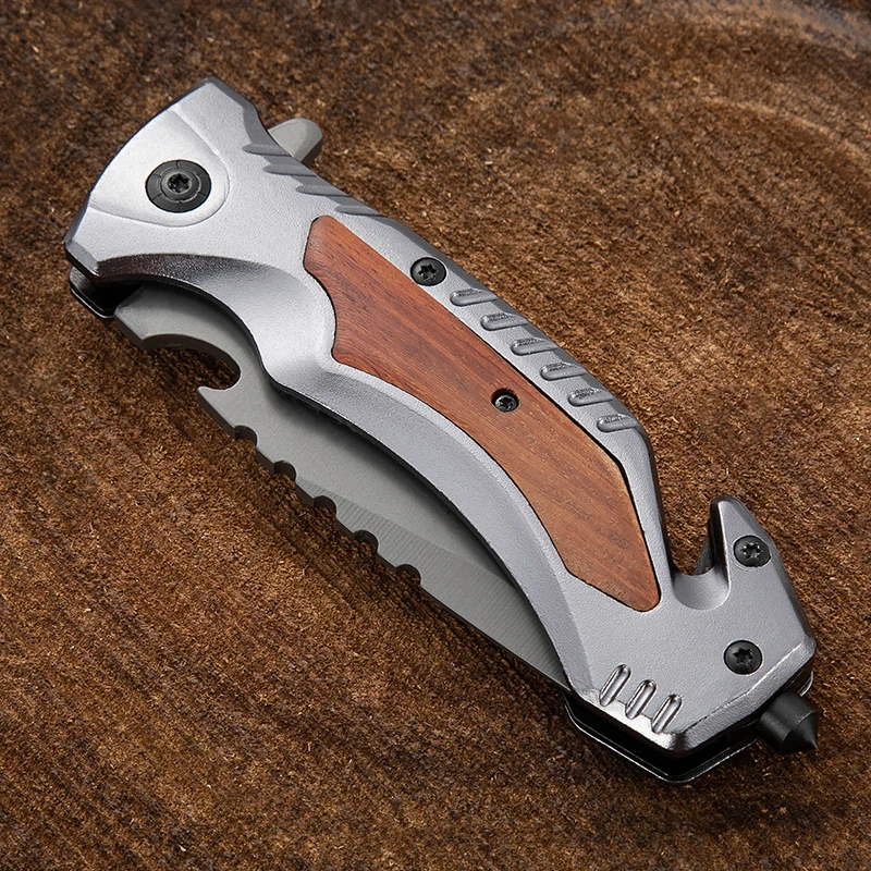 Free Sample Multi Functional Knife Camping Survival Folding Hunting Pocket Tactical Knife With Bottle Opener Cutting Rope