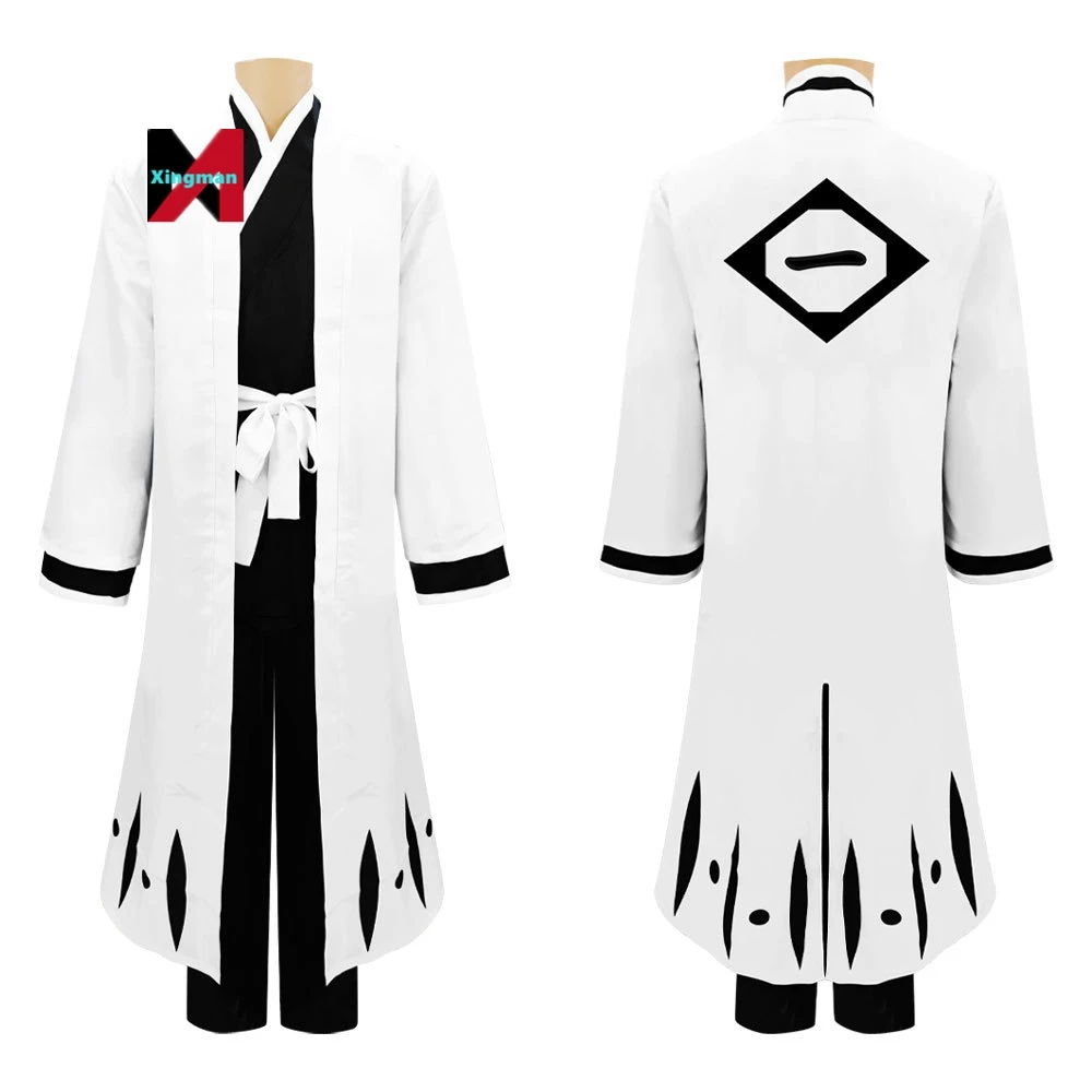 Anime Bleach Kurosaki Ichigo Cosplay Costume Black Kimono Uniform Thousand-Year Blood War Shinigami Attire BLEACH Robe for Men