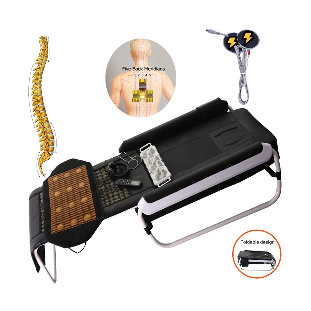 Korea style master V3 V4 Korea electric jade roller thermal therapy bed with intelligent spine traction infrared massage bed