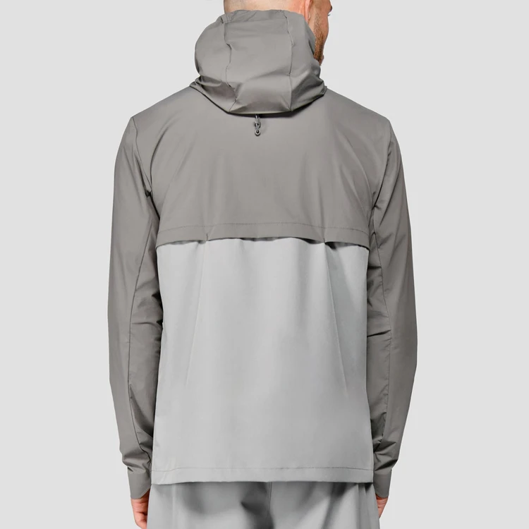 Hot Selling Color Contrast 100% Polyester Waterproof Lightweight Outdoor Running Athletics Jackets For Men
