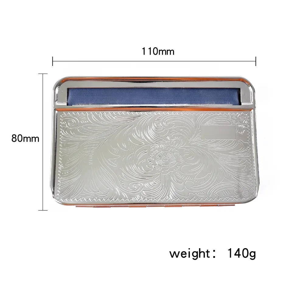 Metal Steel Cigar Smoking Rolling Paper Maker Tobacco Rolling Machine Rolling Box Tobacco Smoking Accessories Roller