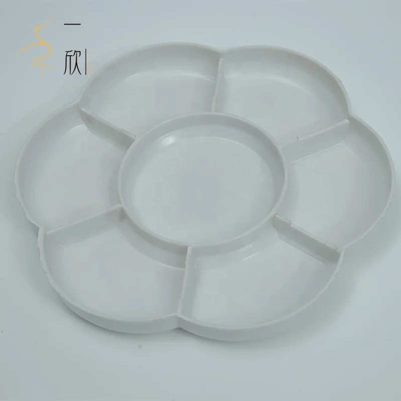 Hot selling tray 7 wells Acrylic Painting Palette  Artist Paint Color Mixing Trays palette custom palette  for painting