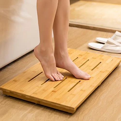 Non Slip Bathroom Shower Mat Natural Wood Bathroom Shower Foot Carpet Bathroom Bath Mat