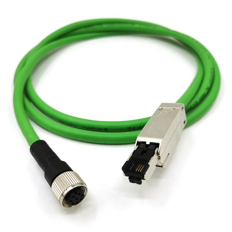 Разъем M12 8pin A-код X код для RJ45 Ethernet-разъем profinet кабель CAT5e промышленный Ethernet Ethercat