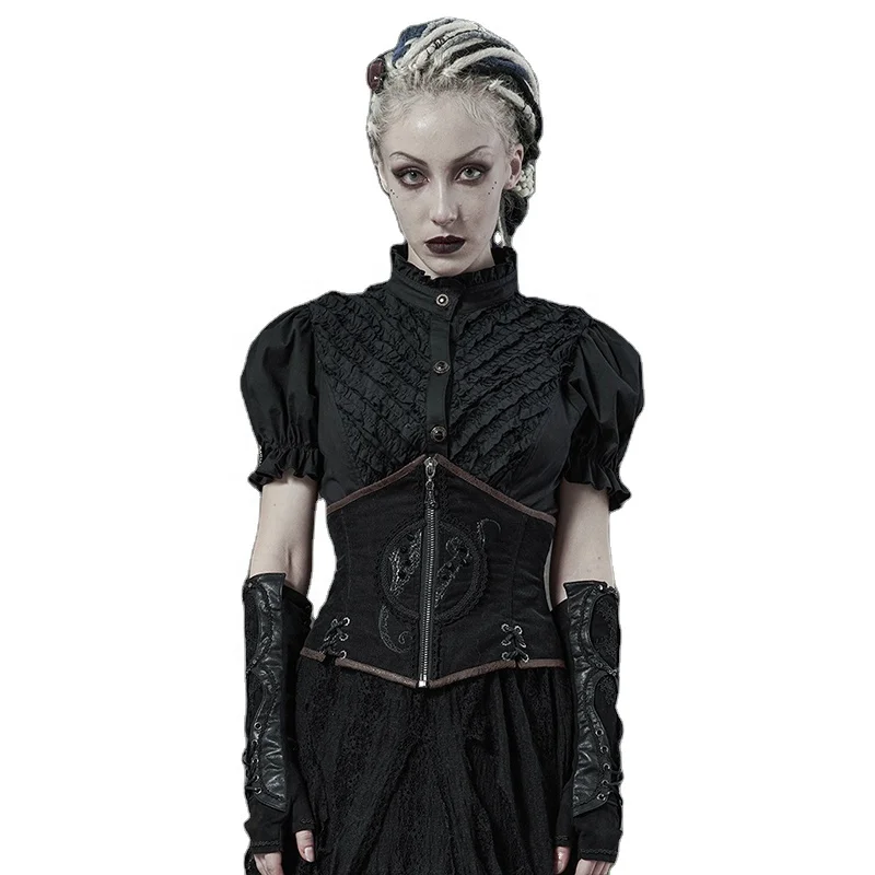 Women corduroy belt WS-348YDF steampunk Gothic corset Fashionable Printing Corset