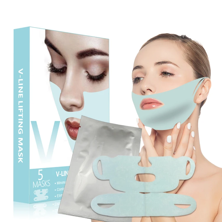 Обычная привлекательная цена, новый тип, уход за красотой, гель для лица для похудения и жира, V-образный патч для подбородка, V-образная коллагеновая маска