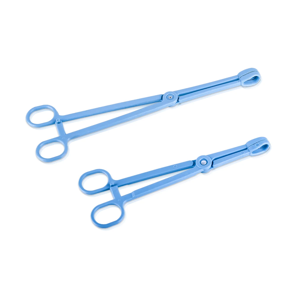 9.5 inch Surgical Disposable Plastic Sponge Holder Hemostatic Forceps