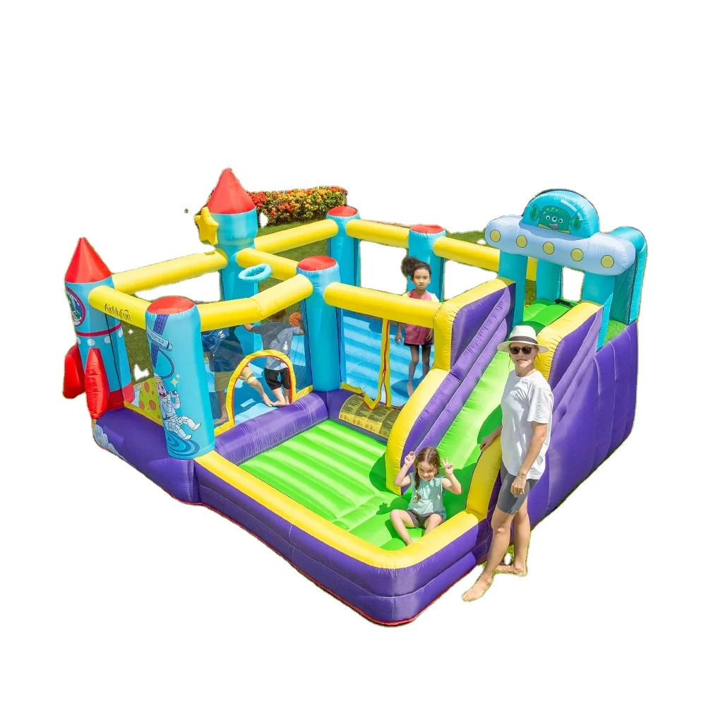 AirMyFun Inflatable Bouncer with Slide   Kids Inflatable Bouncy house Jumping Slide Big Inflatable Play House for Kids Outdoor
