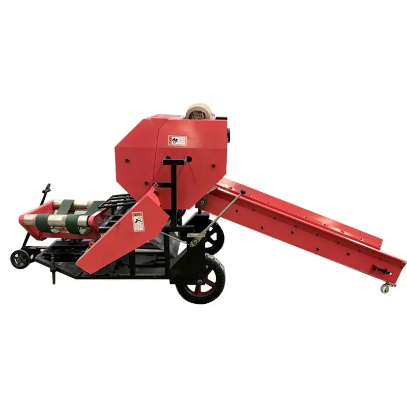 Square baler corn silage compress hay pressing bagging packing machine