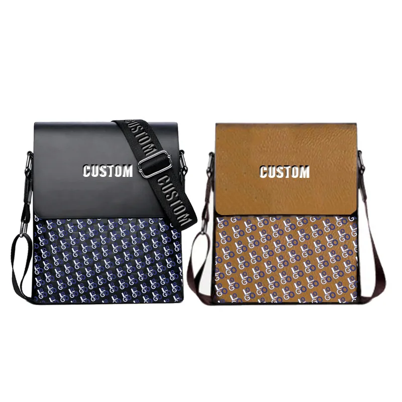 BSCI custom luxury pu men cross bag mensageiro homens messenger bag for men real leather crossbody sling shoulder bag for men