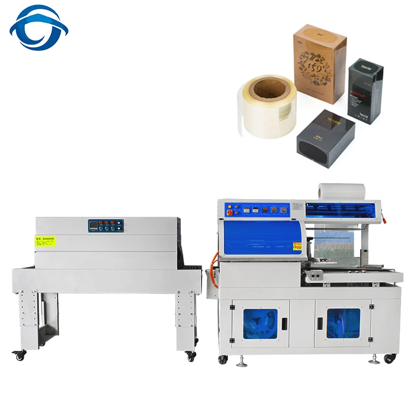 Automatic PE POF Film L Bar Sealing Shrink Wrapping Machine For Carton Cosmetic Box