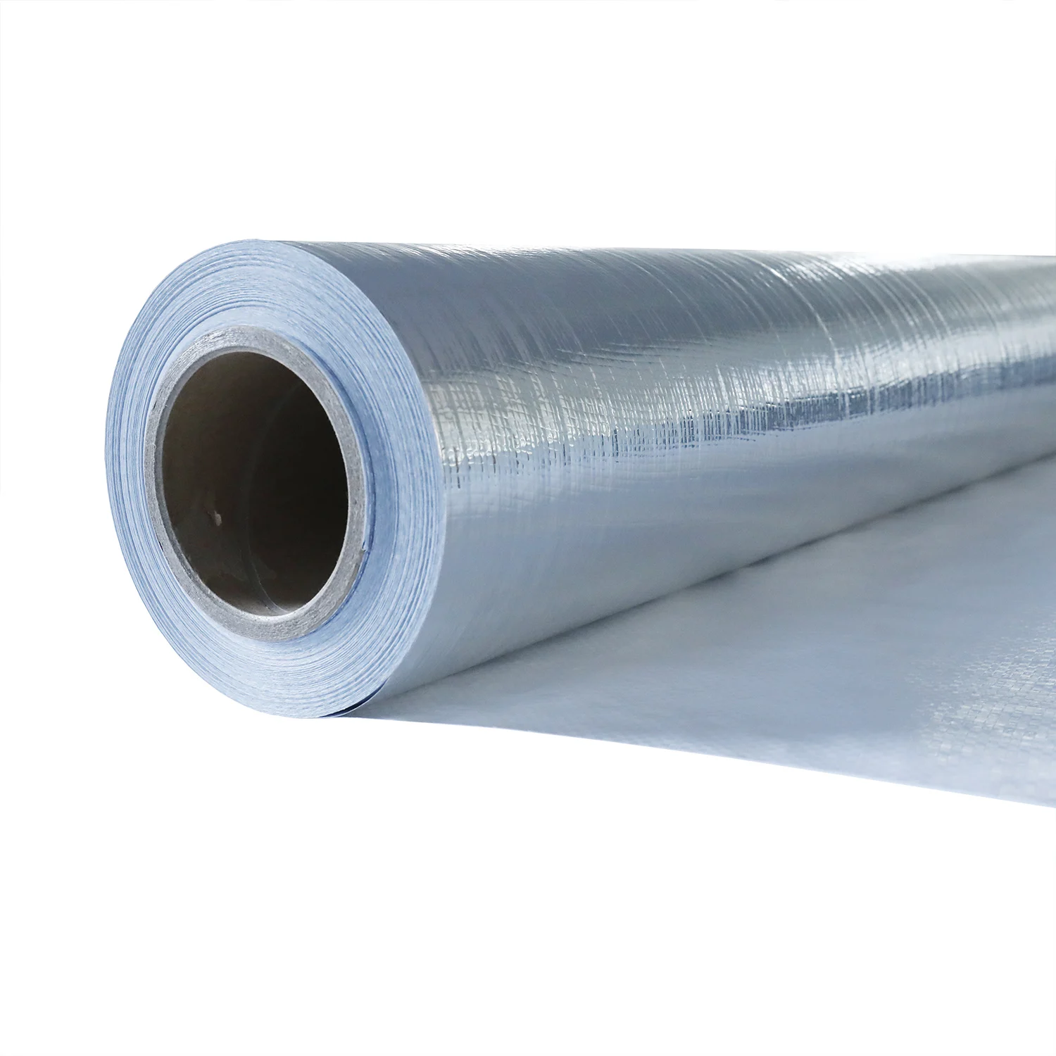 1.20 X 50mtr Mesh 8x8 D 500 Metallized Film Laminated Woven Fabric For Insulation Lining