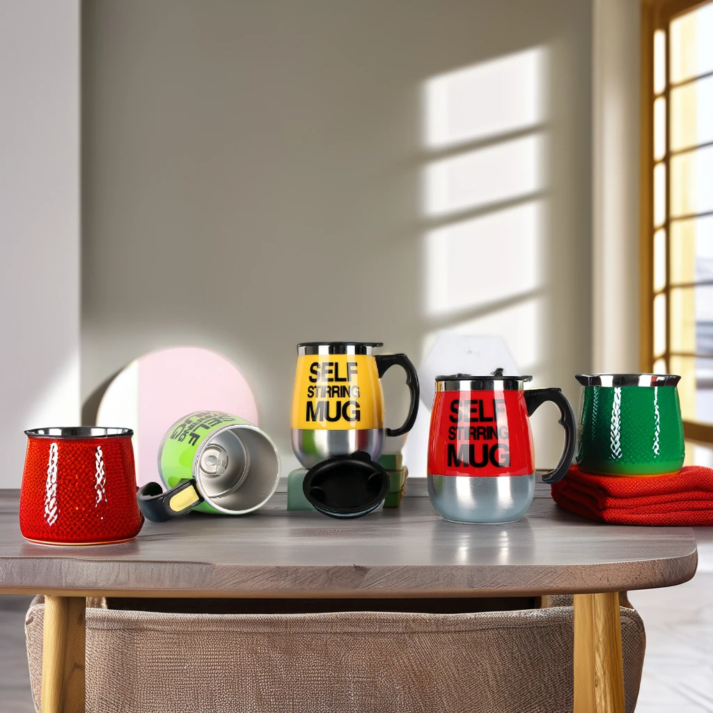 Automatic Mug One Touch Electric Mixing Cup Coffee Milk Mixing Cup Stainless Steel Juice Mixing Cup With Lid