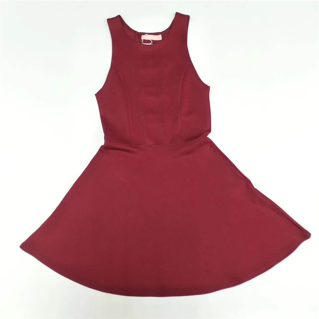 Wholesale Summer sleeveless Fashion red girl kids dresses for party wear with back hollowed-out design