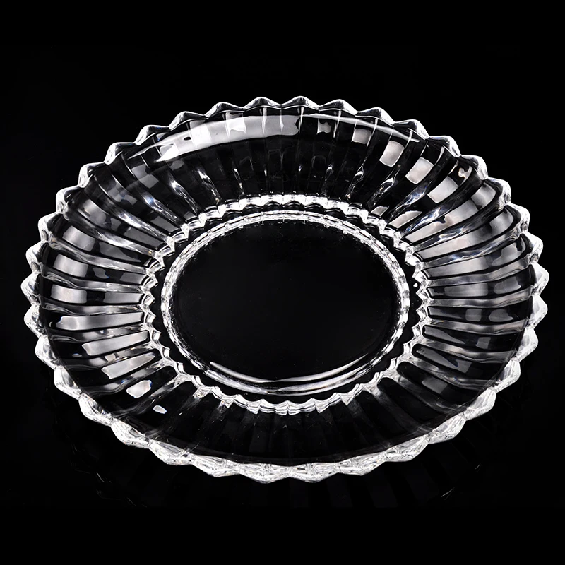 Crystal Glass Sugar Candy Bowl Transparent Large clear Glass Footed Dessert Bowl Footed Trifle Bowl