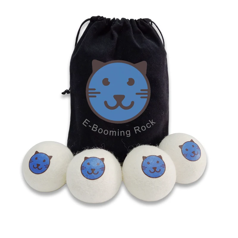 100% new zealand wool organic 6 xl natural chemical free wool felt laundry wool dryer balls for laundry
