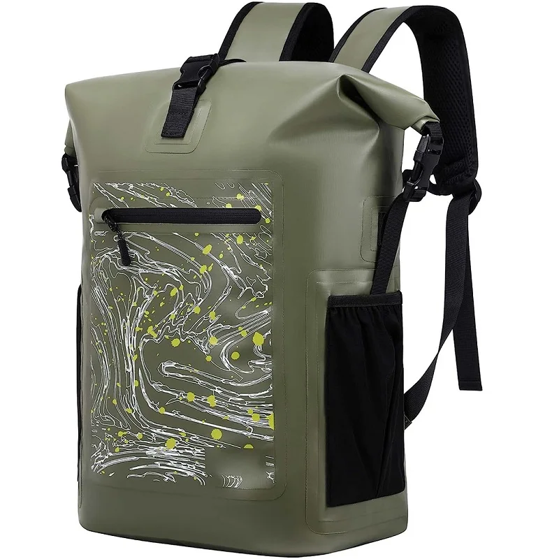 Custom PVC Waterproof Dry Bag Rolltop Backpack 30L PVC Waterproof Backpack Dry Bag for Camping Hiking Kayaking