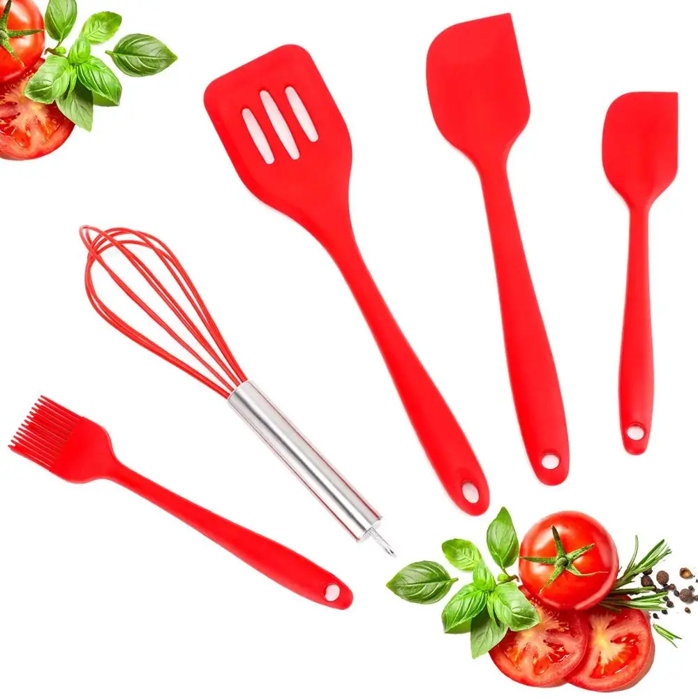Многофункциональные аксессуары для дома и кухни из 5 предметов кухонные инструменты набор силиконовых кухонных принадлежностей
