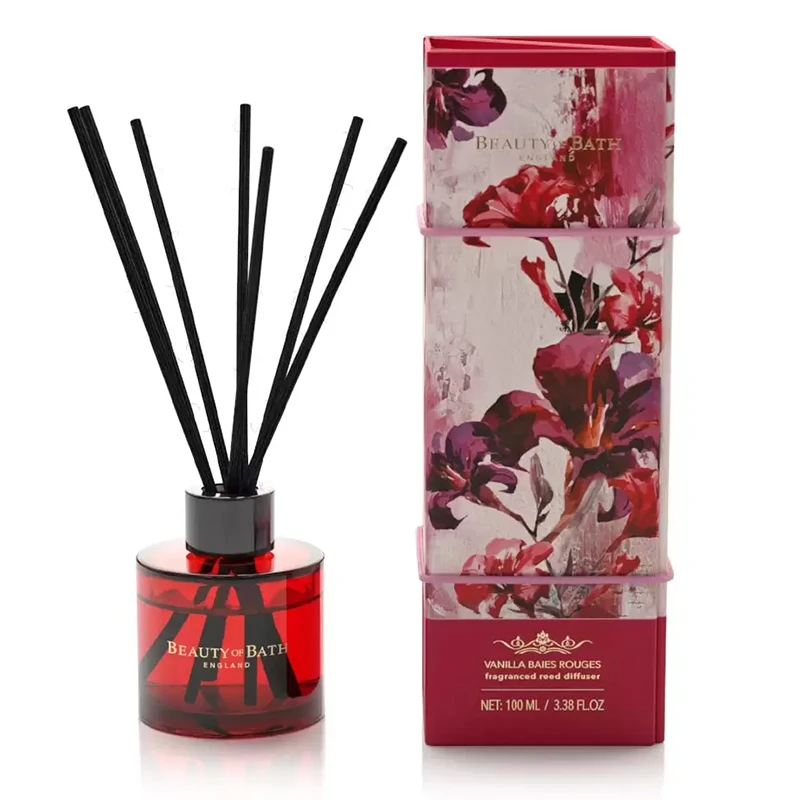 Luxury home decoration fragrance  natural essential oil glass bottle reed diffuser for aromatherapy gift set