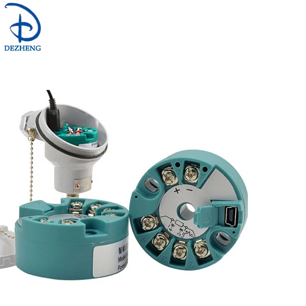 Programmable &Universal Input Thermocouple+RTD PT100 Head Mounted Temperature Transmitter with 4-20ma Output