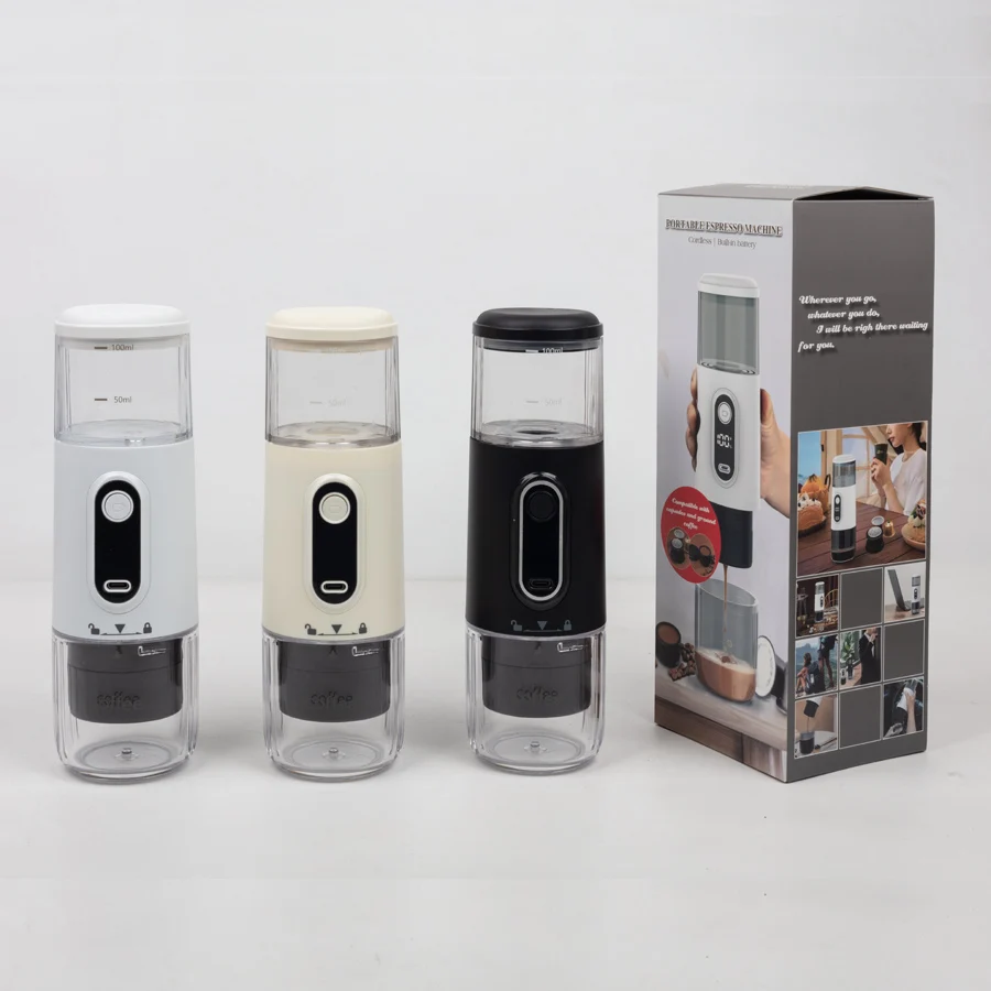 Белая портативная кофеварка для эспрессо с USB зарядкой беспроводное нагревание мини-Капсульная путешествий