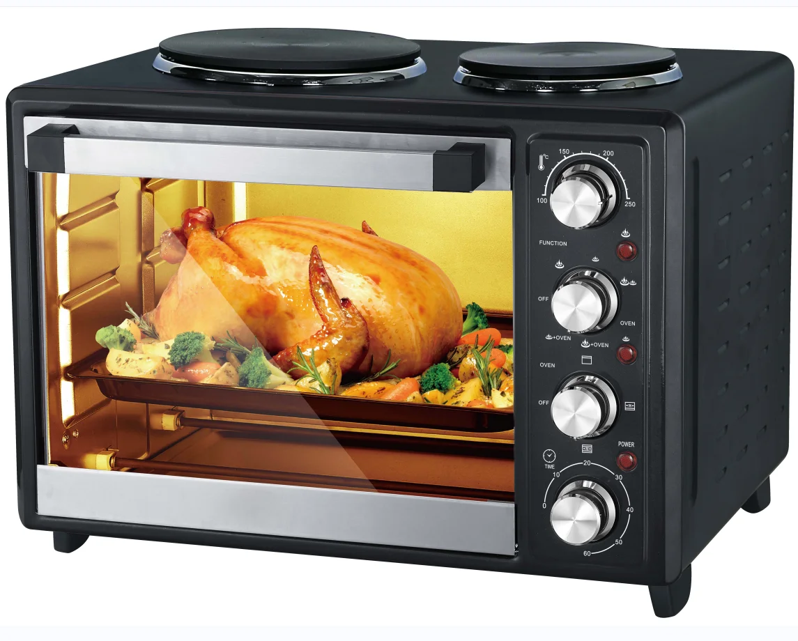 TO-25B high quality 30L-35L household horno forno electrico BBQ pizza oven toaster grill stainless steel electric stove oven