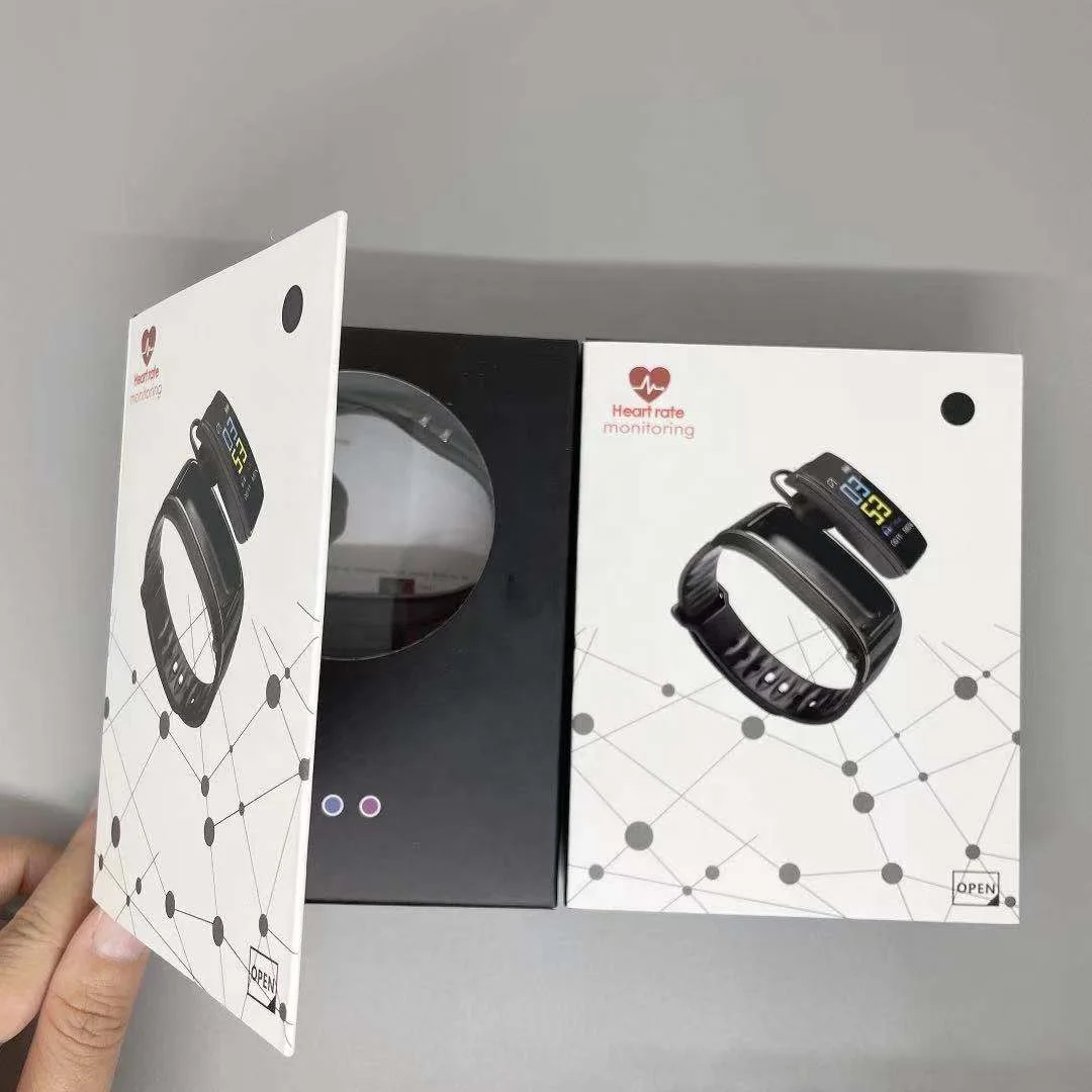 New Products 2 in 1 Fitness Wristband BT Earphone Smart Bracelet with Heart Rate Monitor For Android and IOS Smart Watch Band