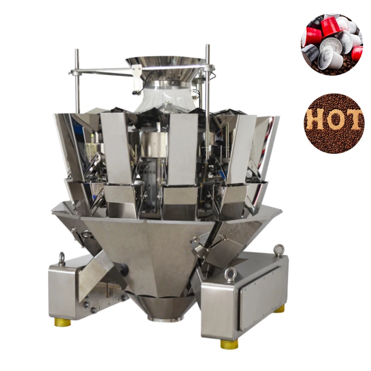 Automatic coffee beans rice donut pac multihead weigher weighing for packaging machine