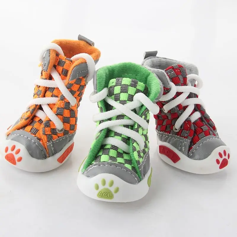 Wholesale Hot Selling Dog Boots Shoes Designer Braided Belt Winter Dog Shoes Lace-up Pet Shoes