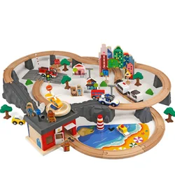 New Arrival Customization Wooden Train Slot Sets Toys For kids Brain and Track Train Slot Toy For Children Diy Train