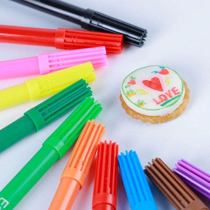 New Style Edible Pigment Pen Brush Eaten Ink Marker Pen  Food Color Pen For Diy Crafts Draw Tool