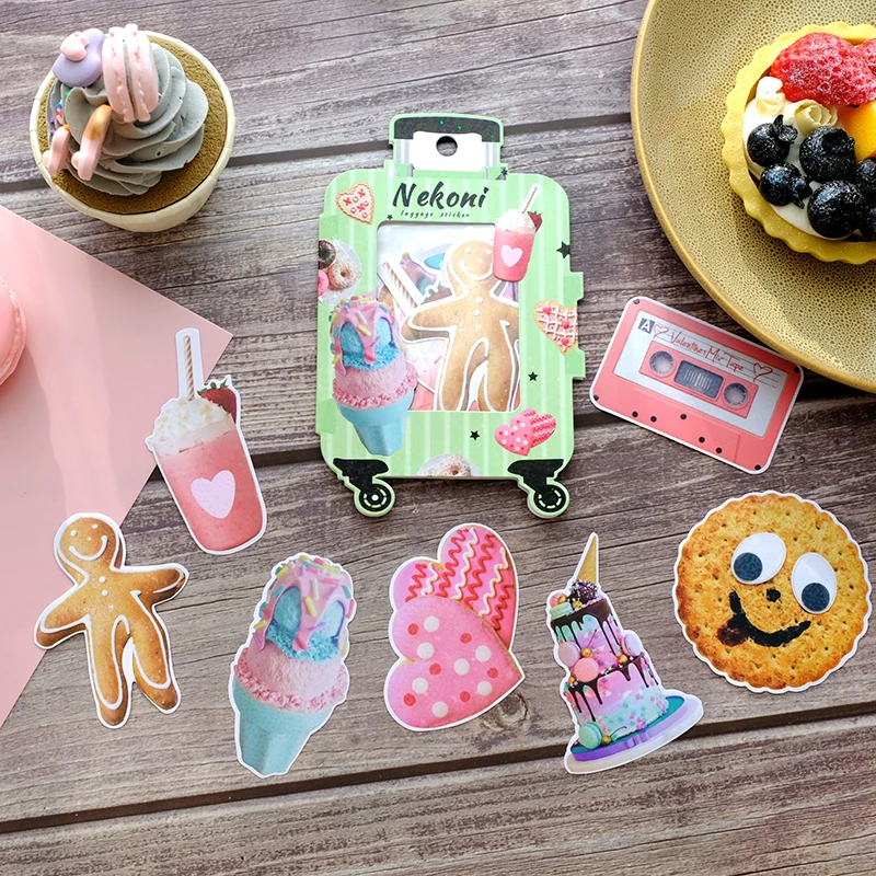 Nekoni Waterproof Sticker Flakes Laptop Decorative Decals Self Adhesive Decals for Stickers Pack Animal Luggage Decals