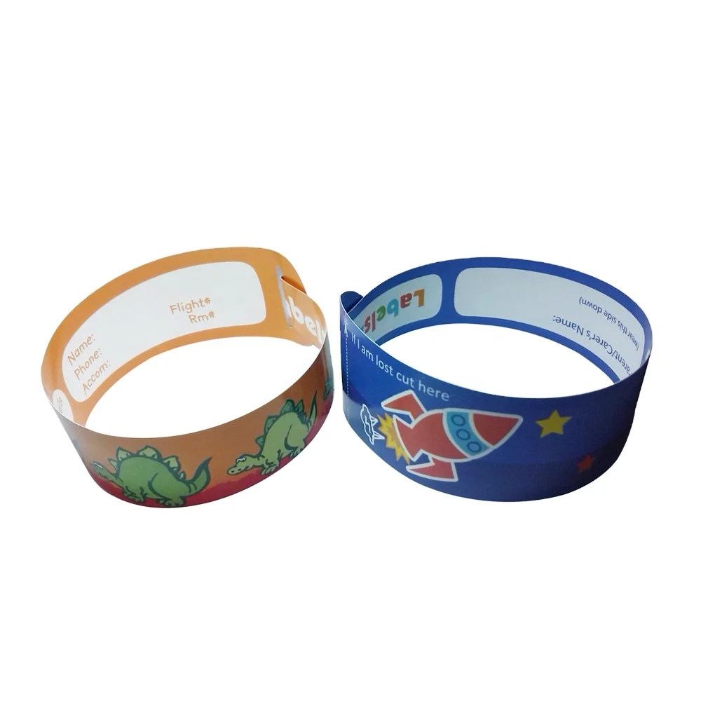 KID safefy paper wristbands