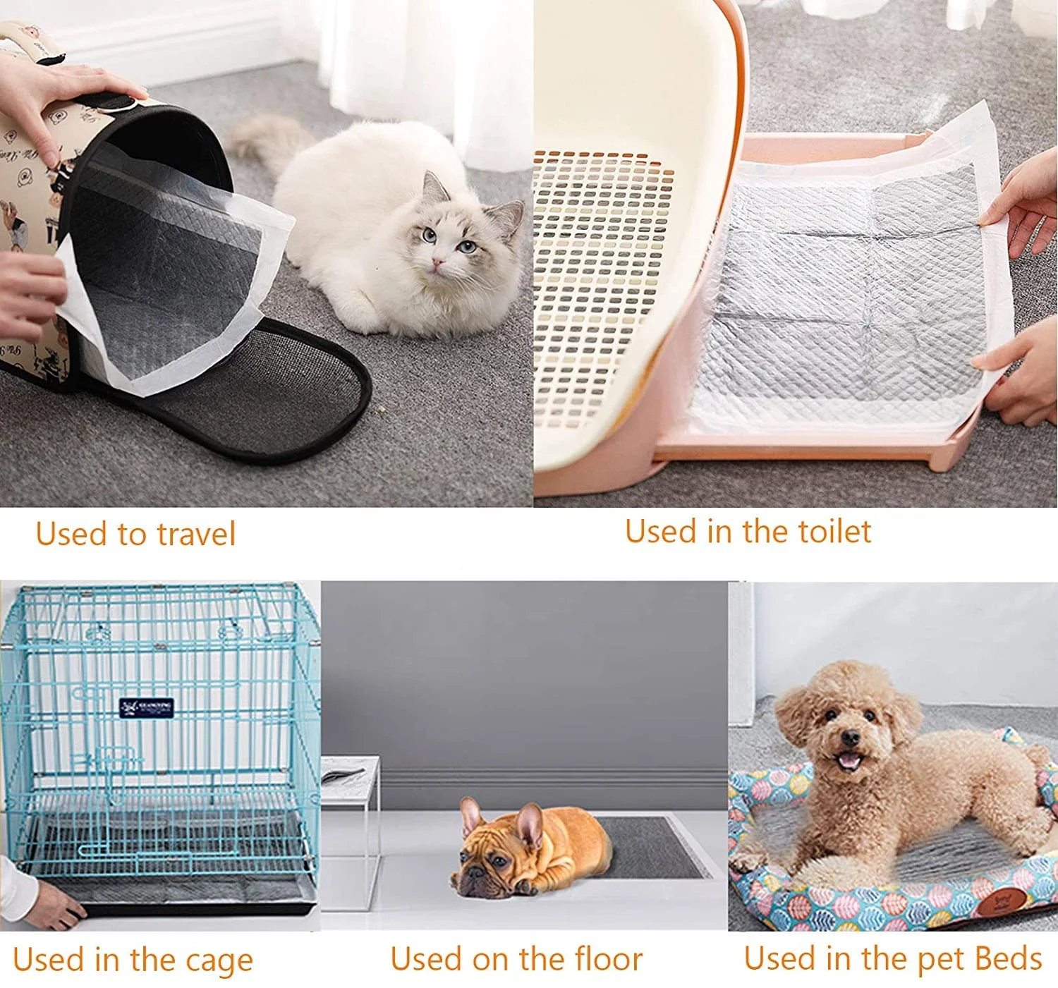 Thickness Increase Cheapest Black 6 Layer Pee Puppy Bamboo Charcoal Training Pet Pad