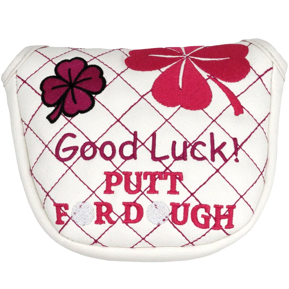 Custom Embroidered Logo Golf Putter Head Cover Headcovers Magnetic Closure Mallet Head Cover