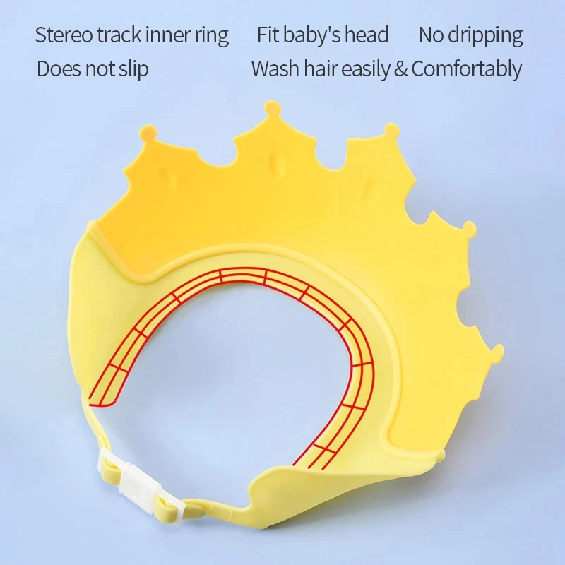 Baby Shower Cap Children Wash Hair Bathing Protection Hat Waterproof Adjustable Kids Baby Bath Cap